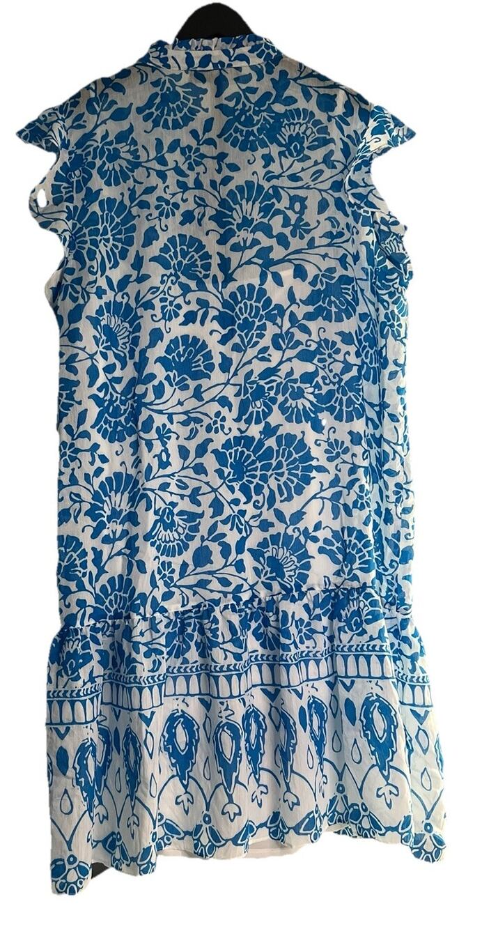 Donna Ricco Women’s Floral Sleeveless Dress Size XL, Cap Ruffle Sleeves, NWT